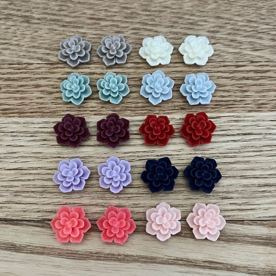 front-back succulent earrings Succulent Flowers Earrings – SWEETBIIE
