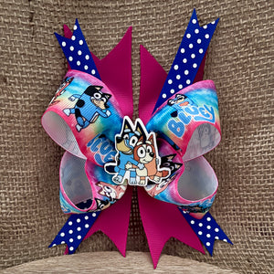 Bluey-Inspired Hair Bow