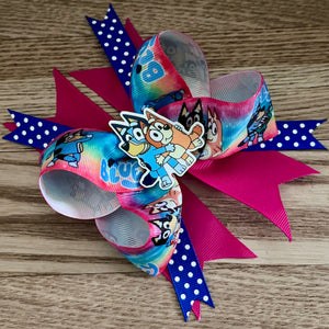 Bluey-Inspired Hair Bow