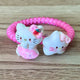 Kitty Star Charm Spiral Hair Tie Bracelet