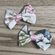 Butterfly & Flowers Fabric Mini Hair Bows