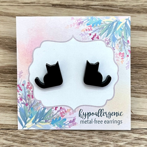 Black Cat Earrings