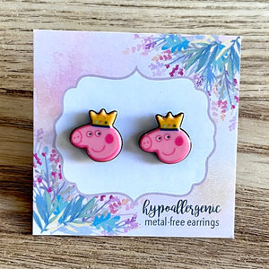Peppa Pig Inspired Earrings