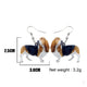 Basset Hound Dog Drop Earrings
