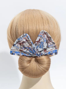 Blue Floral Wire Twist Hair Bun Maker