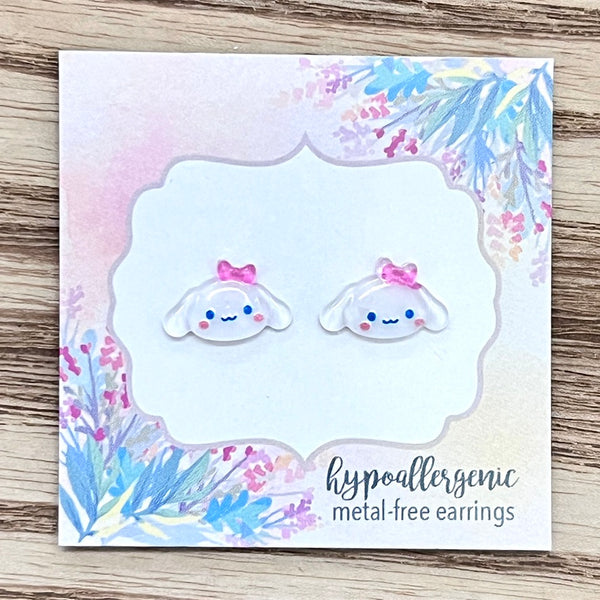 Kawaii Cinnamon Roll Inspired Earrings