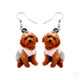 Toy Poodle Dog Drop Earrings