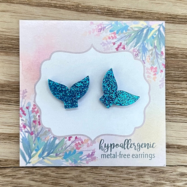 Glitter Mermaid Tail Earrings