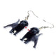 Black Labrador Dog Drop Earrings