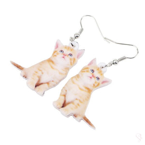 Ginger Kitten Drop Earrings
