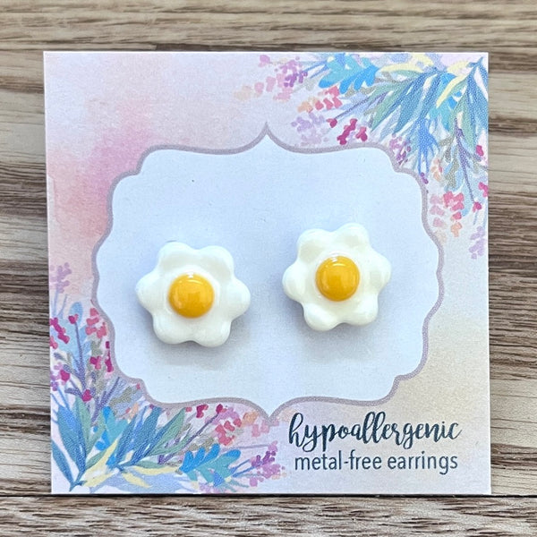 Yummy Sunny Side Up Egg Earrings