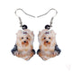 Shih Tzu Dog Drop Earrings