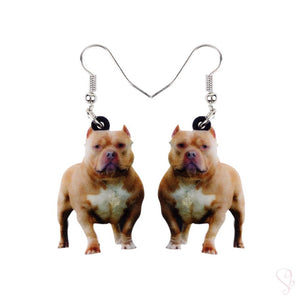 Pit Bull Terrier Dog Drop Earrings