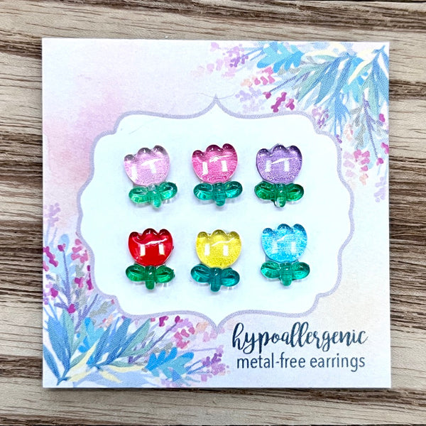 Cute Tulip Metal-Free Earrings