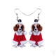 Cavalier King Charles Spaniel Dog Drop Earrings