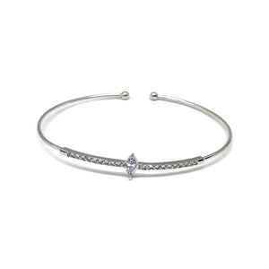 Crystals Open Cuff Bangle
