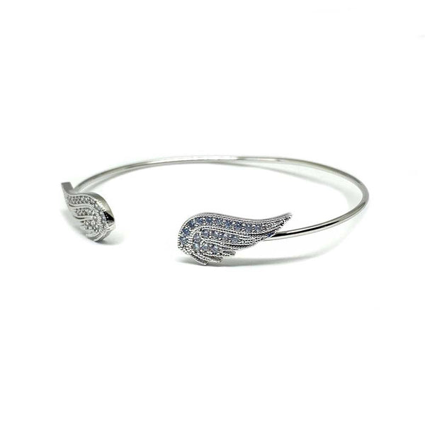 Angel Wings Open Cuff Bangle