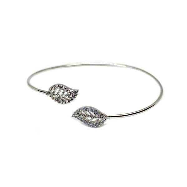 Leaf Open Cuff Bangle