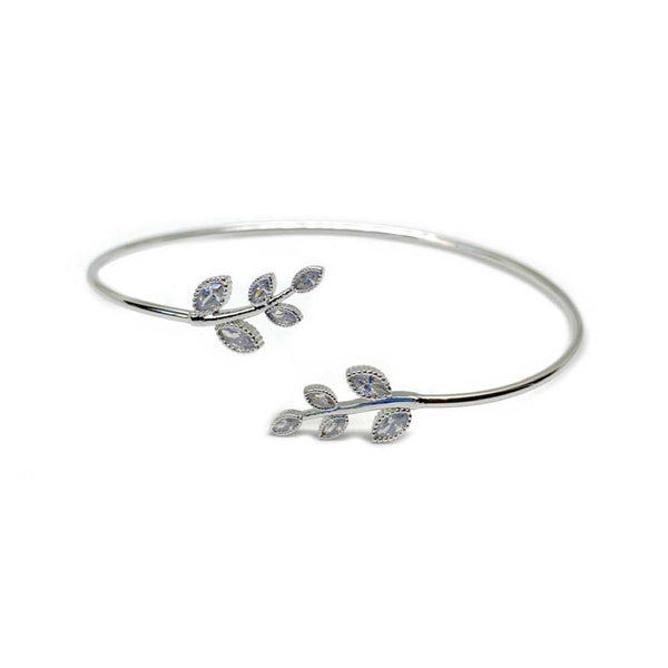 Leafs Open Cuff Bangle