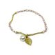 Gold Leaf Tiny Crystal Beads Stretch Bracelet