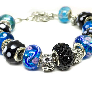Blue & Black Gems Bracelet