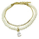 Teardrop Crystal Charm Pearl Bracelet