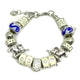 White Gems Elephant Charm Bracelet