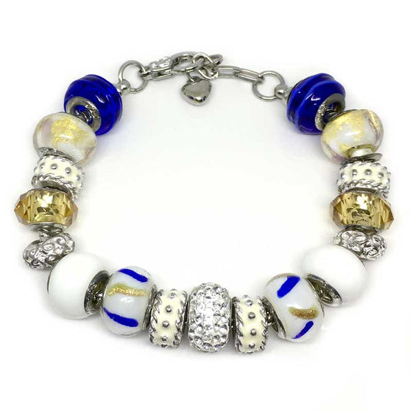 White & Blue Gems Bracelet