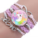 Violet Unicorn Friendship Bracelet