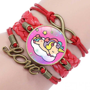 Red Unicorn Friendship Bracelet