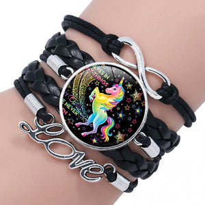 Black Unicorn Friendship Bracelet
