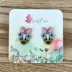 Daisy Duck Inspired Post Earrings