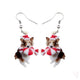 Cute Holiday Candy Dog Drop Earrings