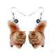 Fluffy Persian Cat Drop Earrings