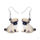Pug Puppy Drop Earrings