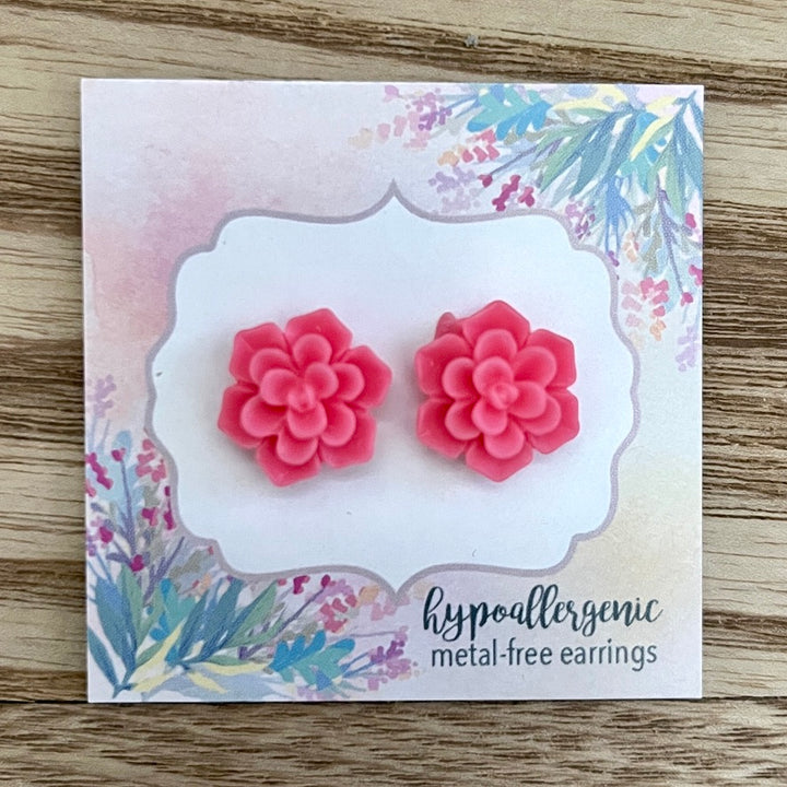 front-back succulent earrings Succulent Flowers Earrings – SWEETBIIE