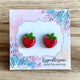Red Strawberry Post Earrings