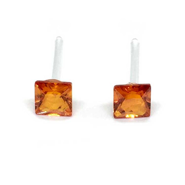 Square Crystal Hypoallergenic Earrings, Jewelry, sweetbiie