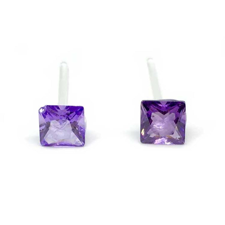 Square Crystal Hypoallergenic Earrings, Jewelry, sweetbiie