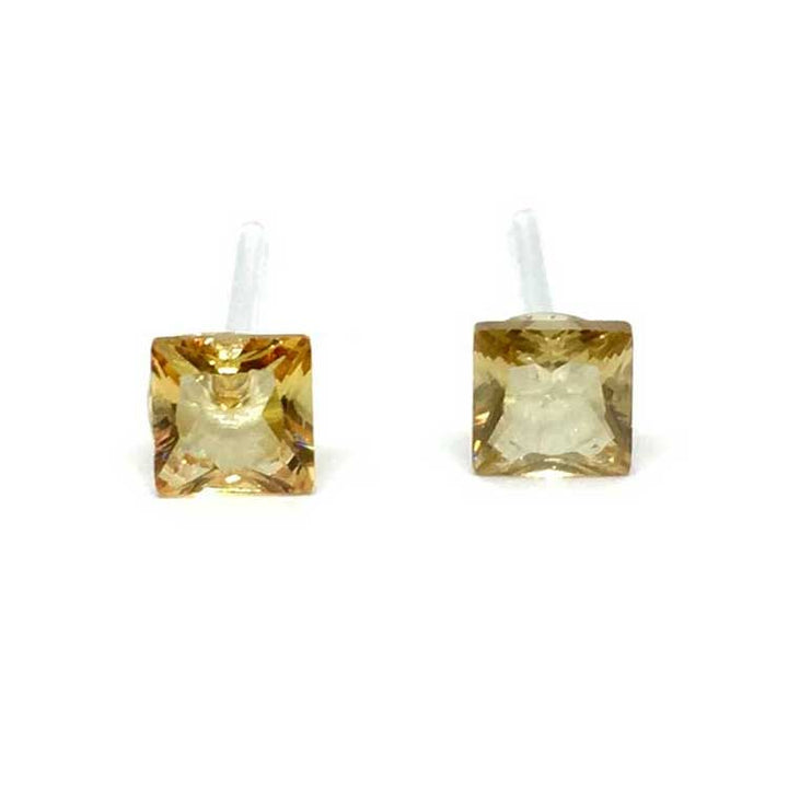 Square Crystal Hypoallergenic Earrings, Jewelry, sweetbiie