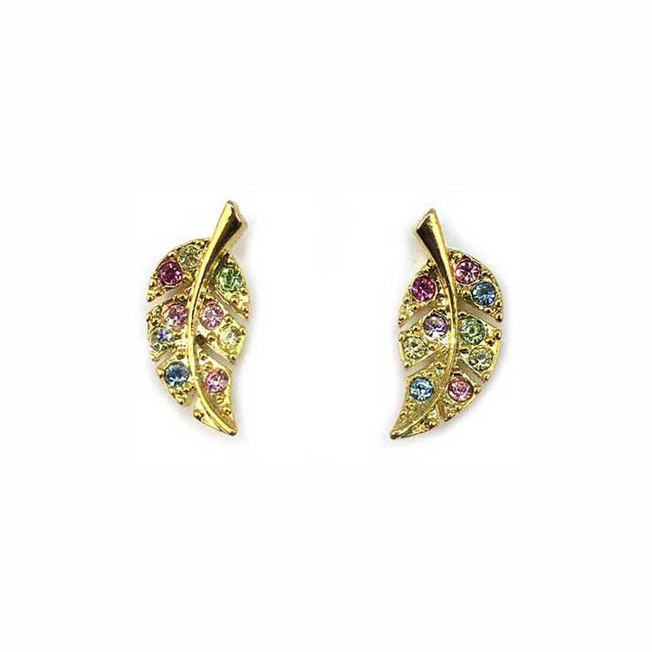 Golden Leaf Earrings, Jewelry, sweetbiie