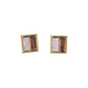 Two-Tone Crystal Square Earrings, Jewelry, sweetbiie