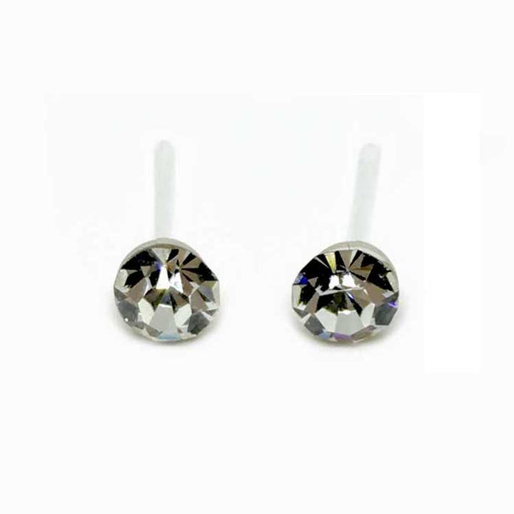 Round Crystal Hypoallergenic Earrings, Jewelry, sweetbiie