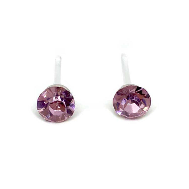 Round Crystal Hypoallergenic Earrings, Jewelry, sweetbiie