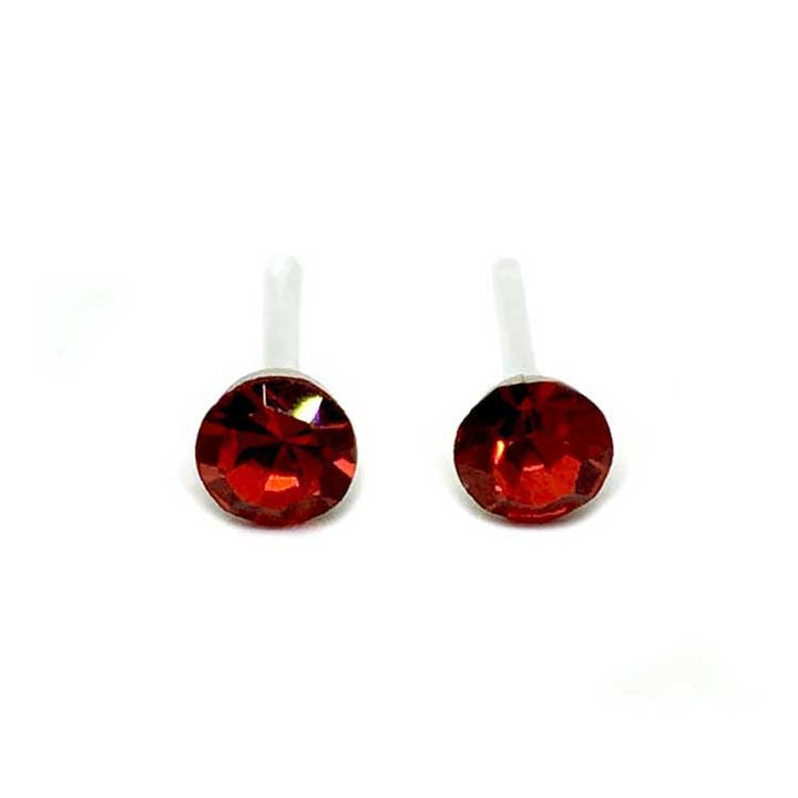 Round Crystal Hypoallergenic Earrings, Jewelry, sweetbiie