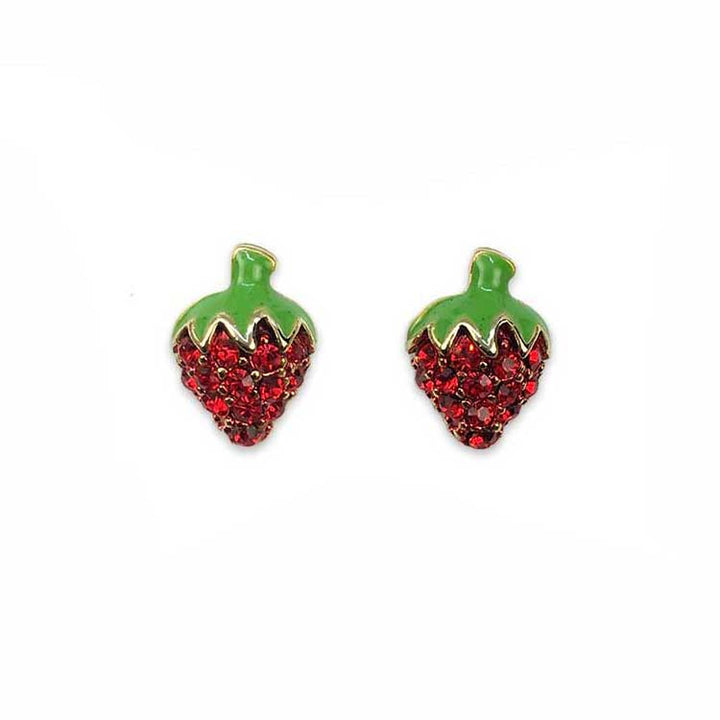 Crystal Strawberry Earrings, Jewelry, sweetbiie