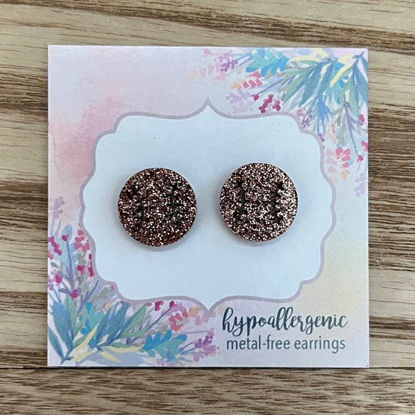 Glitter Beseball Earrings