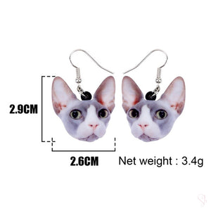 Cute Cat Face Drop Earrings