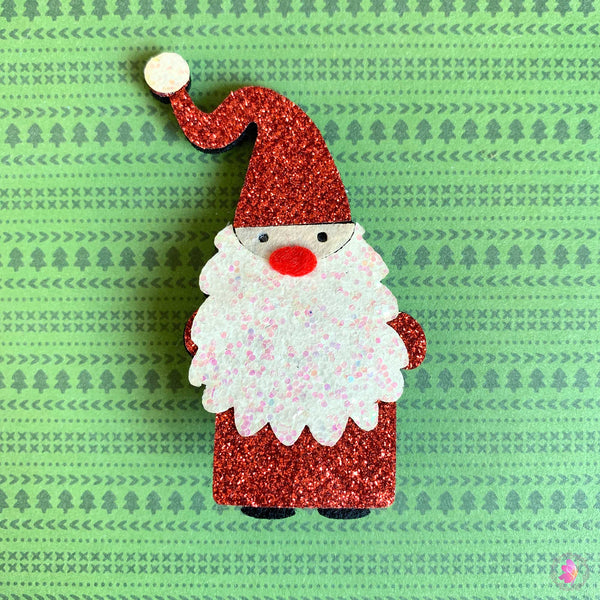 Glitter Santa Hair Clip