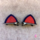 Navy & Red Glittered Cat Ear Clips